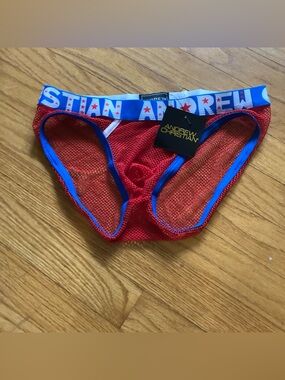 NEW - red white and blue MESH briefs – M
